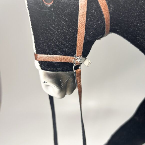 American Girl Black & White Velvet Horse 16” Retired 2008 Collectible w/ Lead - Picture 13 of 16
